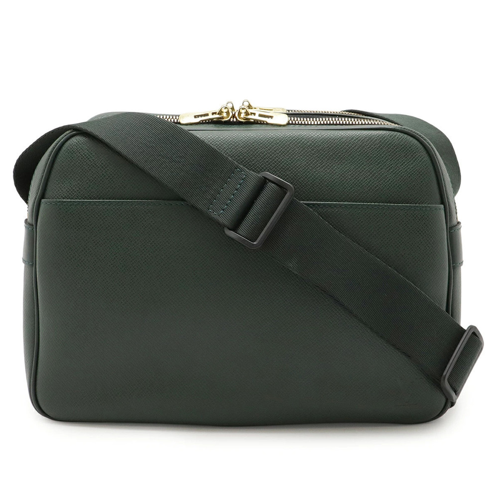 LOUIS VUITTON Taiga Reporter Crossbody Bag Leather Epicea Dark Green